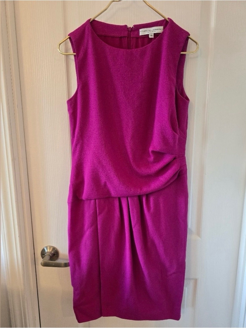 Carolina Herrera Elegant Midi Dress - a luxurious blend of virgin wool and silk